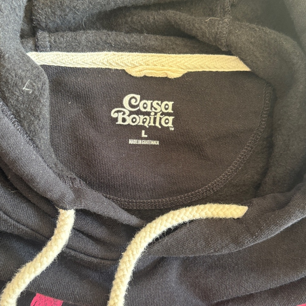 Casa Bonita Black Hoodie with Pink Logo - Picture 2 of 4